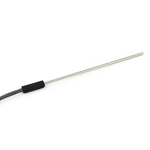 Mineral insulated J type thermocouple with overmoulded cable transition. Bendable and robust design