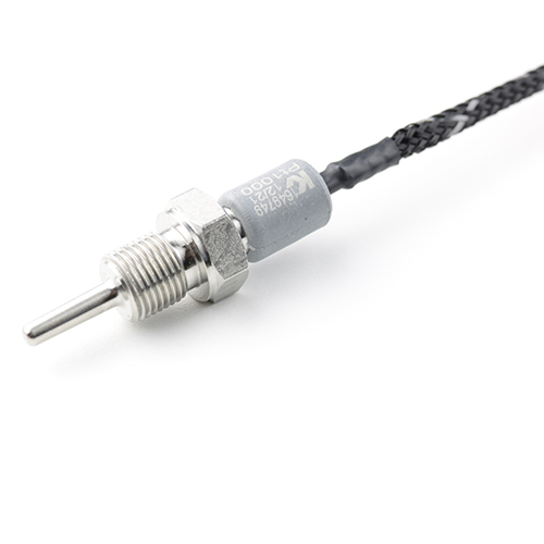 Threaded Pt1000 screw-in probe with G1/8 “ process connection, perfectly suited as boiler probe