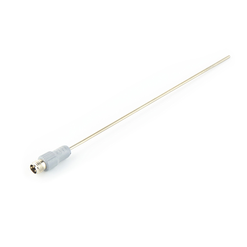 Mineral insulated temperature probe with overmoulded M8 connector. Available as Pt100 and Pt1000.